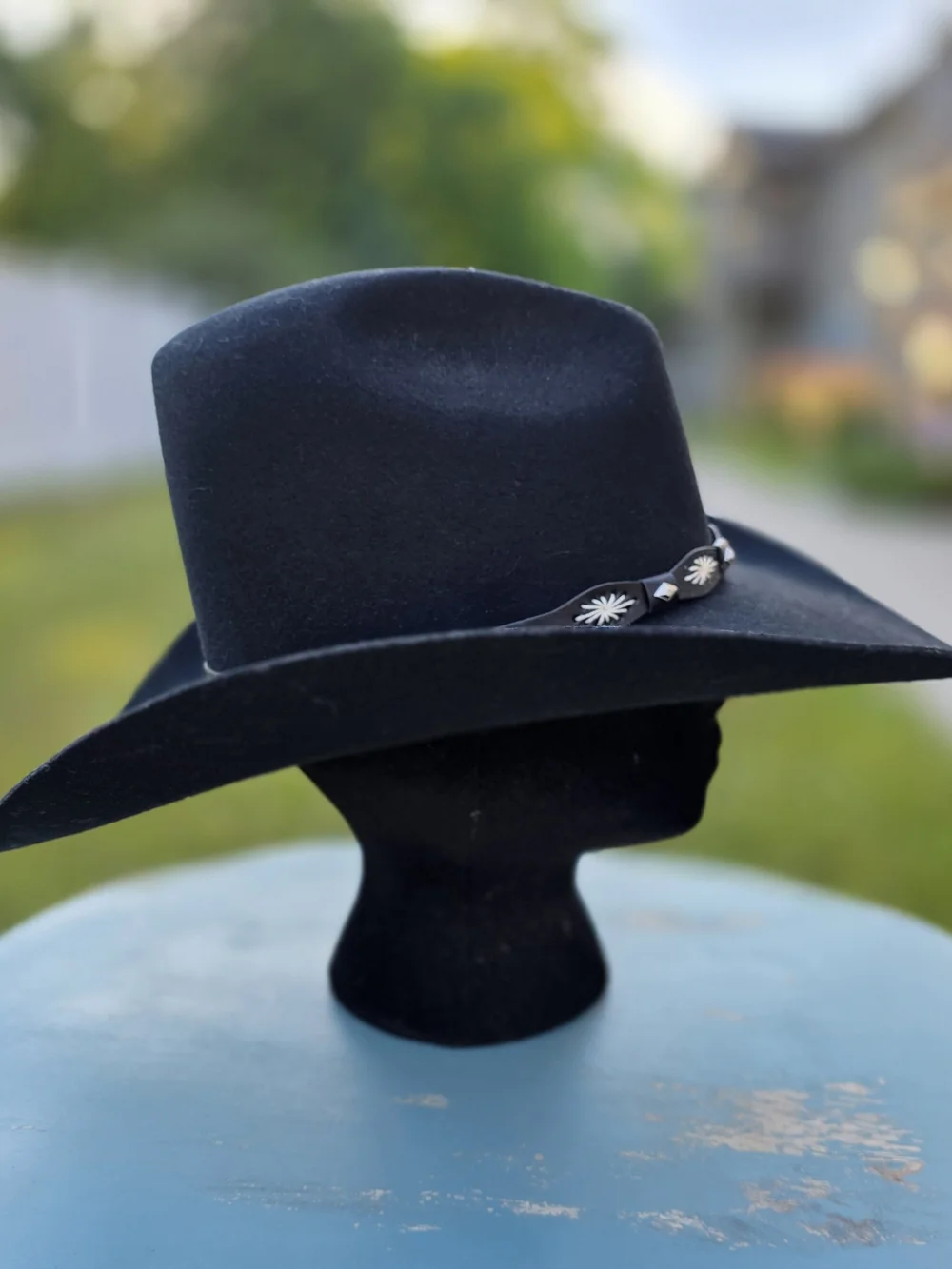 Eddy Bros Bandit Black Wool Felt Cowboy Hat Size 7 Made in USA Vintage
